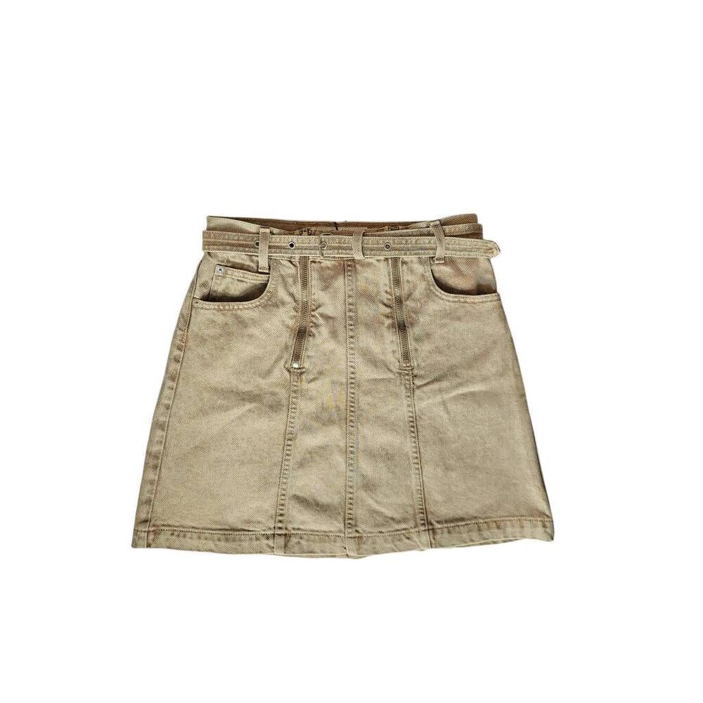 proenza schouler belted denim mini skirt